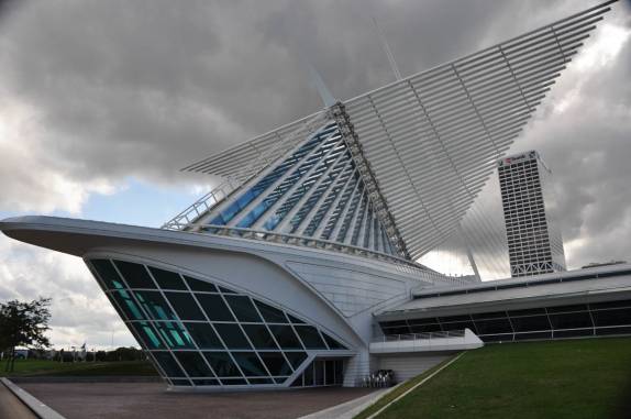 O belo Museu de Artes de Milwaukee, em Wisconsin, nos Estados Unidos